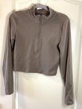 Sunday Best Women's Youth Cropped Brown Sweater Top Size M